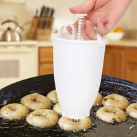 KZR Mini machine à beignets en plastique, distributeur de desserts, moule à beignets pour friture, outils de cuisson DIY, facile, rapide, portable, moule à gaufres arabes