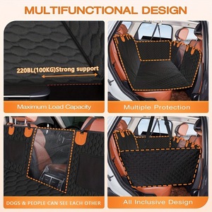 Nouvelle arrivée, vente en gros, housse de siège de voiture imperméable pour animaux de compagnie, hamac pour siège arrière - Product Image 5