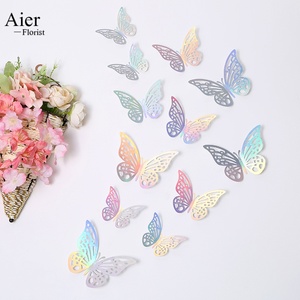 Aierflorist <span class=keywords><strong>Adesivi</strong></span> Murali 3D a Forma di Farfalla, Decorazione Colorata in Metallo con Texture Stereoscopica <span class=keywords><strong>per</strong></span> Casa e Feste - Product Image 5