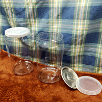Boîtes en plastique jetables personnalisées PET 330 ml avec couvercle anti-poussière, bouteilles en plastique pour soda, café froid, jus, boissons