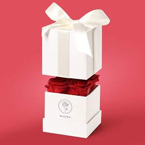 Boîte cadeau personnalisée en daim Rose éternité, fleurs <span class=keywords><strong>fleuriste</strong></span> carré Rose velours <span class=keywords><strong>fleur</strong></span> <span class=keywords><strong>fleur</strong></span> chapeau boîte - Product Image 4