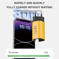 Chargeur mural portable 30W à charge rapide, norme européenne, nouveau, en matériau GAN