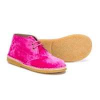 Nouvelle Arrivée Plat Semelle En Caoutchouc Doublure En Cuir Automne Enfants Velours Écrasé Désert Bottes