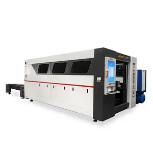 Industrial Heavy Duty 3KW 6KW 12KW Metal Enclosed Cover Fiber Laser Cutting Machine with Auto Exchange Table