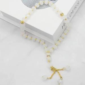 Tasbih de alta gama, liso, de color sólido, cristalino, étnico, marca YASEEN, 10 mm, 33 cuentas, agarre cómodo, regalo para días festivos musulmanes. - Product Image 1