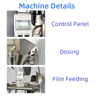 Machine d'emballage automatique monocanal à scellage arrière pour poudres (café, lait en poudre, bâtonnets de lait de soja)