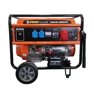 Generador de gasolina de 12V/24V, 5kW, CA, trifásico, silencioso, portátil