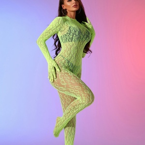 Sexy Langarm-Netzstrumpfanzug für Damen mit Aushöhlungen, Dessous im europäischen und amerikanischen Stil, Großhandel - Product Image 5