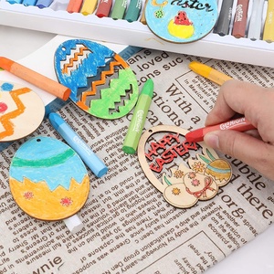 Adornos de madera para huevos de Pascua DAMAI, decoraciones colgantes para colorear, para fiestas y decoración del hogar. - Product Image 3