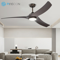 Usine 52 pouces BLDC 3 ABS lame LED ventilateur de plafond intérieur avec télécommande ventilateur de plafond électrique avec lumière