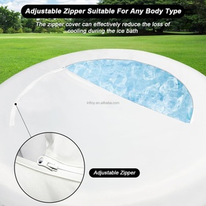 Portable Large Inflatable <b>Ice</b> Tub Outdoor Adult Cold Diving Tub Portable Freestanding <b>Ice</b> <b>Bucket</b> with Zipper Lid - Product Image 4