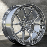 Juego de 2 Ruedas de Aleación de Aluminio Forjado, Cromadas y Pulimentadas, para Autos de Carreras, 5x120 5x112 17 18 19 20 Pulgadas para BMW