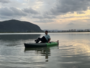 <span class=keywords><strong>Kayak</strong></span> de <span class=keywords><strong>Pesca</strong></span> Modular de 9 pies para una Persona, <span class=keywords><strong>Kayak</strong></span> de Dos Secciones con Pedales, Fácil de Desmontar y Unir - Product Image 6