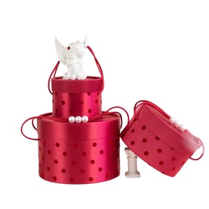 กล่องใส่ขนมงานแต่งทรงกลมลา<span class=keywords><strong>ย</strong></span>จุดคริสตัลพร้อมโบว์ ขา<span class=keywords><strong>ย</strong></span>ส่ง กล่องของขวัญวันเกิดเด็กอายุ 1 และ <span class=keywords><strong>2</strong></span> ปี - Product Image 5