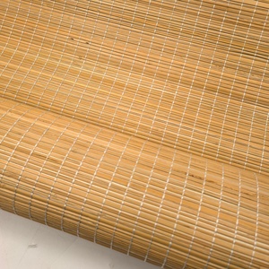 Rouleau de papier peint en fibre de bambou tissé à la main MYWIND, revêtement mural à texture de grille tissée naturelle pour l'intérieur et les meubles - Product Image 5