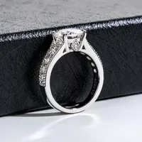 Bague en argent sterling 925 de la marque MuShan, bague en moissanite, bague artisanale pour amoureux, plaquée or véritable 18 carats, bagues fines brevetées MST