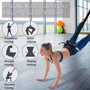 Kit de Fitness com Cordas <span class=keywords><strong>Bungee</strong></span> para Salto Seguro em Ambiente Interno, Conjunto de Cordas <span class=keywords><strong>Bungee</strong></span> para Yoga - Product Image 3