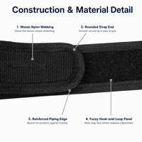 Ceinture de soutien sacro-iliaque noire avec sangle de compression pour les douleurs pelviennes, de la hanche et du bas du dos