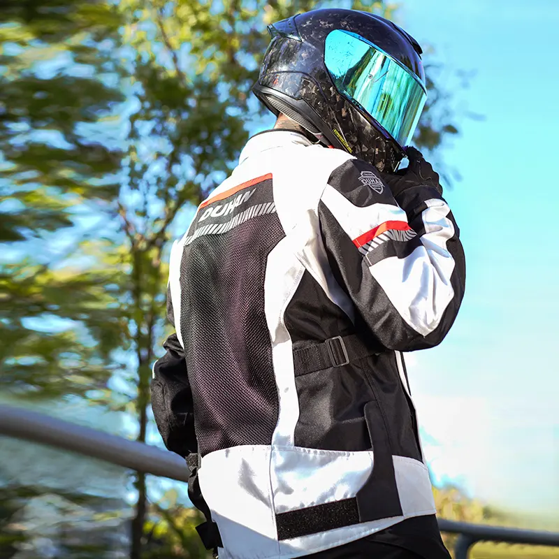 Nueva llegada de diseño de moda chaqueta de motorista clásica chaqueta de carreras de motos para los hombres