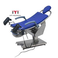 Table d'examen gynécologique et urologique électrique, réglable en hauteur et rotative, avec bac de drainage en acier inoxydable pour hôpital et clinique
