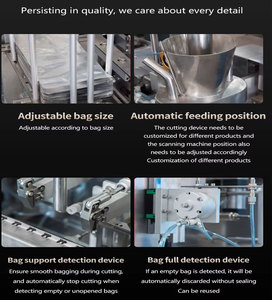 Machine d'emballage multifonctionnelle pour sachets préformés à fermeture éclair pour granulés, poudres, céréales, riz et graines - Product Image 5