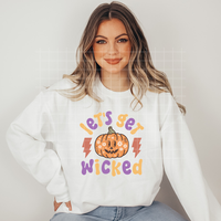 Autocollants de transfert thermique DTF lavables et prêts à presser pour vêtements, motif nœud en fil tricoté imitation, thème Halloween Saison Spooky Boo, à repasser