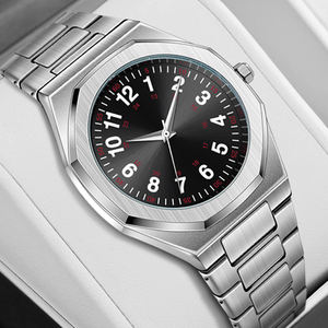 ブラックオーラアラビア語ダイアルウォッチファッションAzanイスラム教徒の祈りの腕時計2026メンズクォーツ時計 - Product Image 1