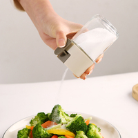 Salière mesurable 100 ml contrôle de type presse poids vide verre sel assaisonnement bouteille cuisine quantitative 0.5g pot de saison