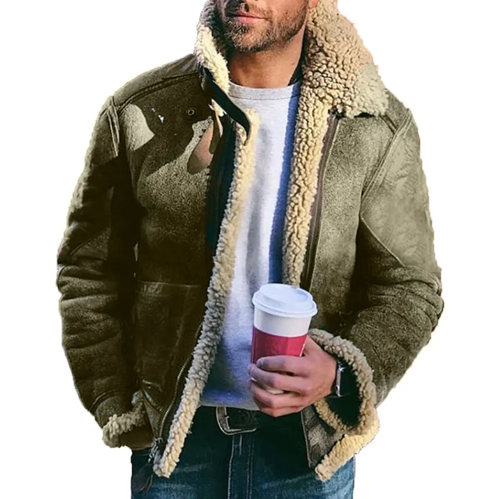 2022 Streetwear Cropped Coat Wool Jacket Outdoor Fashion Plus Size Thick Warm Men Winter Jackets