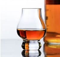 Verre à whisky personnalisé en cristal artisanal, verre à dégustation de cognac de luxe avec logo personnalisé, verre à boire artisanal à col étroit