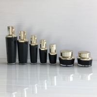Ensembles de bouteilles d'emballage cosmétique en acrylique de forme octogonale de 15ml/30ml/50ml/100ml/120ml/30g/50g Bouteilles de lotion et pots de crème