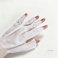 Gants jetables en tissu blanc pour les mains, avec bouts de doigts détachables, hydratants, pour le soin des mains, fournitures pour salons de beauté