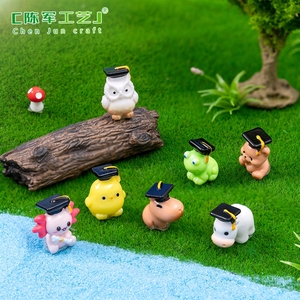 Micro-paysage, <span class=keywords><strong>Docteur</strong></span> Grenouille, Hibou, Chapeau, aménagement de jardin DIY, accessoires décoratifs suspendus, mini bibelots - Product Image 4
