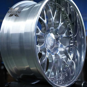 Jantes forgées de luxe XINGTU, design rétro en maille, jantes en alliage argentées à fond profond, PCD <span class=keywords><strong>5x120</strong></span> 5x114.3 pour Mercedes Benz Audi Tesla <span class=keywords><strong>19</strong></span>-22 - Product Image 4