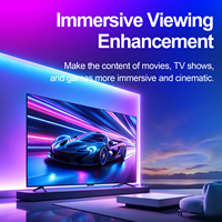 Kit de Retroiluminación Dual 2.0 WiFi TV Sync Box con Tira de Luces LED RGB 5050, Sincronización de Escenas Musicales para Monitor de Juegos y Cine en Casa