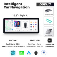 NaviFly DUDUAUTO 12,3 pulgadas más nuevo Android 2K pantalla navegación de coche para unidad principal Universal estéreo con juego de coche Android auto