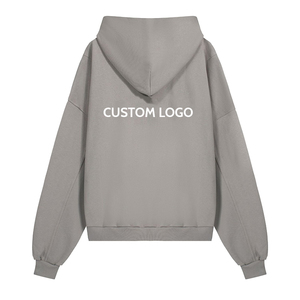 เสื้อฮู้ดดี้ผ้าฝ้ายเฟรนช์เทอร์รี่ 420 แกรม พิมพ์โลโก้ได้ตามต้องการ ผ้าฝ้ายพรีมา 100% ทรงโอเวอร์ไซส์ ไหล่ตก ทรงบ็อกซี่ ติดกระดุม - Product Image 2