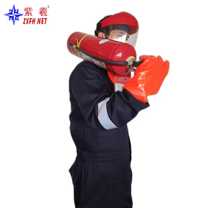Combinaison de pompier Zixi ZX-11231, fabriquée à Shanghai, une pièce, ignifuge, réfléchissante, vêtements de travail résistants aux flammes - Product Image 3