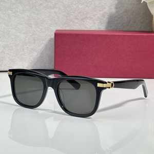 Lunettes de soleil carrées vintage pour hommes, monture en acétate noir, charnière décorative dorée, protection UV400 polarisée, lunettes de soleil tendance - Product Image 3