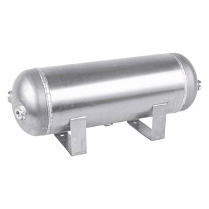 Serbatoio Universale in Alluminio Argento da 3 Galloni per Sospensioni Pneumatiche con Foro 1/4 NPT, Cilindro per Sistema di Sospensione a Gas - Product Image 3