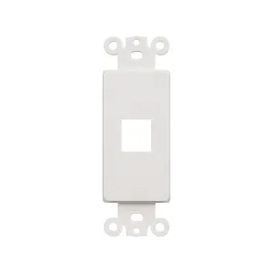 Bianco Porta Decorator Stile Keystone Inserire Faceplate Piastra A Muro per Keystone Jack con ETL