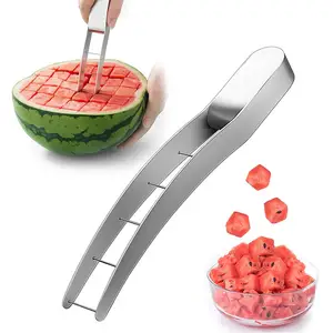 Fun Fruit Vegetable Tools Kitchen Gadgets Stainless Steel Watermelon Slicer Cutter