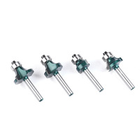 1/4 "et 6mm tige coin rond routeur Bits Roundover perles Cutter alliage lame arrondie R-angle bord coupe Machine couteau