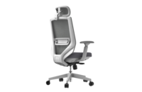 Chaise de bureau ergonomique à dossier haut avec assise en mesh et accoudoirs 3D réglables