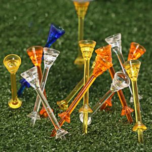 Tees de golf de plástico ultrafinos de doble capa en colores mixtos, duraderos para deportes de golf - Product Image 1