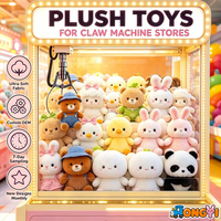 Peluche de dessin animé de 8 pouces pour machine à griffes de parc d'attractions, vente en gros, cadeau pour machine de jeu à monnayeur