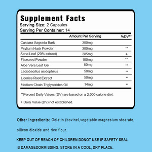 Vente chaude OEM - Personnalisable - Capsules pour le côlon - Fonctionnement intestinal avancé pour femmes et hommes - Feuilles de séné et probiotiques, non-OGM - Product Image 2