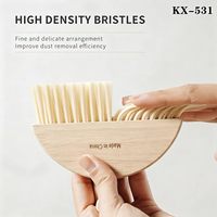 Brosse de nettoyage multifonctionnelle en bois massif, logo personnalisé pris en charge, brosse à poussière portable pour clavier, bureau, canapé