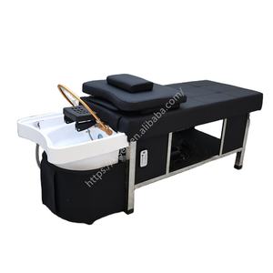 Schnelle Lieferung Japanese Thai Led Light Shampoo Bett Stuhl Salon Wasch stuhl Heap Spa Massage Mit Salon Schüssel Für Barbershop Verwendung - Product Image 1