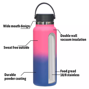 Tethys cao cấp 32 oz 40 oz đôi tường chân không Flask cách nhiệt chai nước với rơm nắp thép không gỉ thể thao chai - Product Image 5